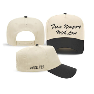 Gorra de Béisbol Deportiva de Cinco Paneles, de Algodón, con Logotipo Bordado en 3D Personalizado, de Dos Tonos, para Hombre - Product Image 2