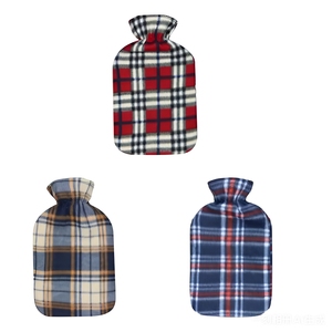 Bouteille d'eau chaude en PVC écologique de 2000 ml avec housse en polaire, design écologique et sûr - Product Image 3