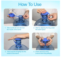 Bouchons de bidon d'eau de 3 et 5 gallons, bouchons de remplacement réutilisables améliorés, couvercles anti-déversement pour bouteille d'eau de 55 mm