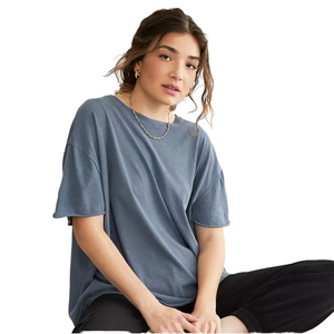 Camisetas de Manga Corta para Mujer, de Alta Calidad, Casuales, Lisas, Teñidas, Mezcla de Poliéster/Algodón, Anti-Pilling y Anti-Encogimiento - Product Image 1