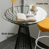 Ensemble table et chaise de restaurant en verre haut minimaliste nordique BILIDO pour meubles de style industriel moderne pour bars et cafés