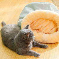 Vente en gros de lits pour chats et chiens en peluche gris chaud moderne personnalisés, housse lavable de luxe, options multi-tailles