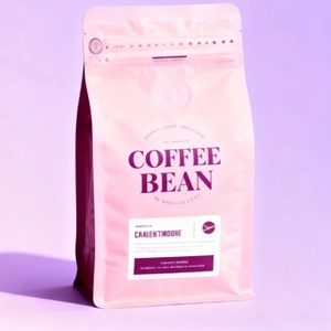 Bolsas de Papel Kraft Impresas Personalizadas para Granos de Café, 100g 500g, Fondo Plano, Cierre Ziplock con Válvula, Logotipo Impreso, Bolsa de Café - Product Image 5