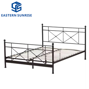 <span class=keywords><strong>Lit</strong></span> de chambre à coucher de style contemporain de qualité supérieure, <span class=keywords><strong>lit</strong></span> <span class=keywords><strong>double</strong></span> minimaliste avec cadre en métal et en bois très stable pour enfants et adultes - Product Image 4