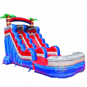 Nouveau design Toboggan aquatique gonflable Stitch <span class=keywords><strong>avec</strong></span> figurine d'anime, château gonflable et jeux aquatiques - Product Image 2