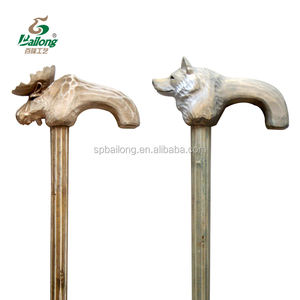 מאומת ספק פופולרי אמנות ומלאכות מגולף בעלי החיים ידית עץ הליכה מקל - Product Image 2