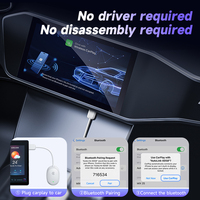 Adaptador KYERE Mini con Cable para CarPlay y Android Auto con Conexión Bluetooth, Dongle USB Portátil para Autos BMW, Conducción Segura