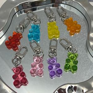 Llavero de acrílico transparente con diseño de oso - Colgante de animal de dibujos animados para mujer y niña, accesorio decorativo y adorable para regalo - Product Image 1