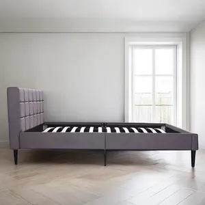 Cadre de lit en bois bon marché Petit cadre de lit en métal simple en acier Base de lit en métal pour le salon