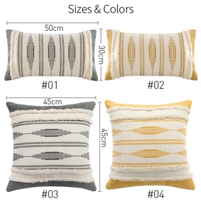 Fodera per cuscino per la casa decorazione nordica 18x18 fodera per cuscino <span class=keywords><strong>boho</strong></span> tessuto stampato e trapuntato fodere per cuscino cuscino per la casa decor - Product Image 6