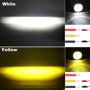 Lampu sorot LED berkendara, cahaya berkendara LED terang 2 inci 12v-24v, putih kuning untuk mobil sepeda motor truk SUV - Product Image 6