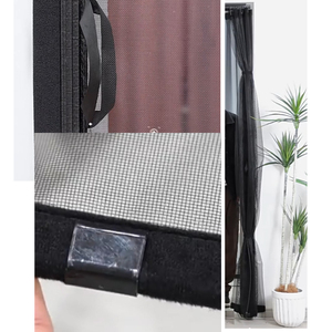 Porte moustiquaire magnétique coulissante <span class=keywords><strong>sans</strong></span> perçage, ouverture latérale, rétractable, adaptée aux animaux domestiques, en fibre de verre - Product Image 5