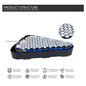 48v 72v 20Ah 30Ah 21700 18650 52v треугольная аккумуляторная батарея для велосипеда 1000W 2000W E-bike литиевая батарея с зарядным устройством - Product Image 4