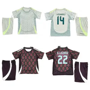 2024新设计墨西哥足球服国家队100% 聚酯墨西哥主场客场足球服印刷名称足球服