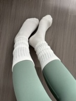 Chaussettes de yoga longues en coton semi-personnalisées pour femmes, antidérapantes, pour Pilates, avec coussinet molletonné et semelle sport épaissie