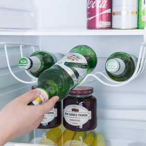 Support de rangement en métal à un niveau Type debout pour distributeur de réfrigérateur Canettes de soda ou <span class=keywords><strong>porte</strong></span>-bouteilles de nourriture en conserve - Product Image 5