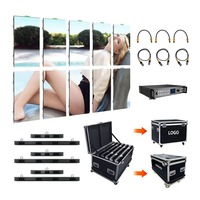 Mur vidéo LED sans fil pour location de toile de fond de banquet, haute performance, avec import de fichiers multimédias, résistant à l'humidité, pour cérémonie de mariage
