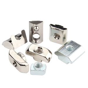 Écrous à rainure en T de haute qualité Écrous à billes à ressort 2020 <span class=keywords><strong>3030</strong></span> 4040 4545 Écrous en T à ressort avec bille chargée M8 - Product Image 1