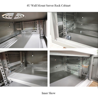 Rak Kabinet Dinding Kaca Mini untuk Server, Rak Switch Jaringan, Kabinet Server Mini 2u 4u