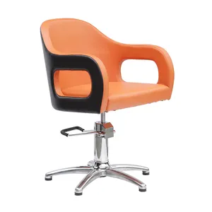 도매 이발소 의자 아름다움 숙녀 미용실 의자 이발사 의자 오렌지 브라운