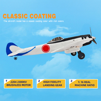 COOLBANK Ki-84 Avión de Ala Fija Realista de la Segunda Guerra Mundial, Modelo de Avión de Simulación por Radiocontrol, Juguete Coleccionable para Aficionados a la Aviación