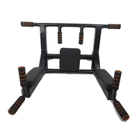 Barra de dominadas y flexiones antideslizante, ajustable y portátil, para entrenamiento de fuerza en el hogar, montada en el marco de la puerta