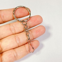 Chaîne d'extension porte-clés fendue avec mini mousqueton, connecteur de porte-clés, fermoir pour sac à main, breloque, fabrication de bijoux DIY