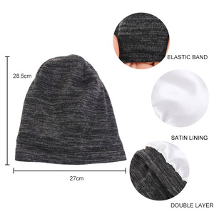 Inde Musulman Stretch Turban Chapeau Premium Jersey Islamique Sommeil Cap Slap Beanie <span class=keywords><strong>Bonnet</strong></span> Satin Doublé Cancer Chimio Cap Avec logo - Product Image 3