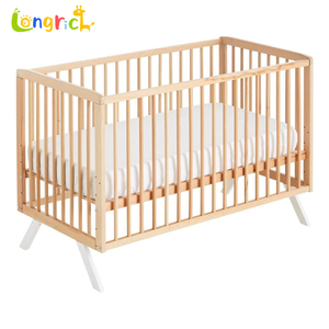 Giường cũi trẻ em có thể chuyển đổi Giường cũi trẻ em có kích thước đôi đáp ứng tiêu chuẩn Châu Âu không độc hại sơn cũi trẻ em giường cũi - Product Image 1