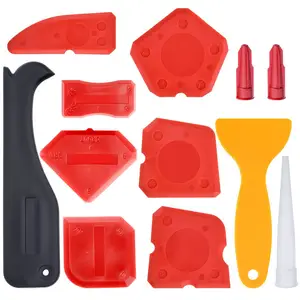 Kit d'outils de calfeutrage 12 pièces Mastic silicone Outil de finition Grattoir à coulis Calfeutrage Supprimer