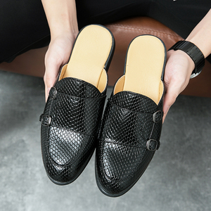 Mocassins à double boucle sans talon respirants à motif serpent légers décontractés pour hommes - Product Image 3