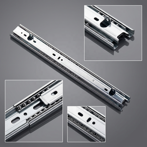 Meilong Correderas para cajones de cocina plateadas con montaje, deslizadores para cajones de armario, deslizadores para cajas de herramientas, deslizadores para armarios con gancho - Product Image 1