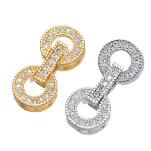 14K 골드 채워진 랍스터 걸쇠 지르콘 잠금 구슬 사용자 정의 진주 팔찌 925 스털링 실버 걸쇠 보석 발견 구성 요소 - Product Image 2