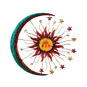 Home & Garden Decorative Metal Moon Sun and Stars Wall Decor