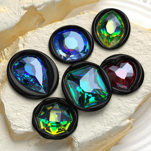 Tête de sceau à la cire de la série Gemstone, imitation diamant œil de chat, forme irrégulière, pour décoration - Product Image 3