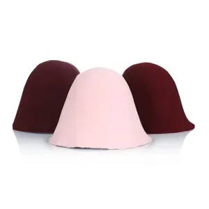 100% 羊毛帽子沐浴高品质奥地利羊毛毡帽子，颜色和尺寸定制