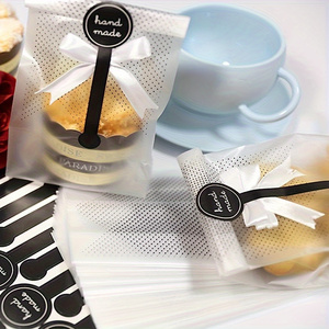 Bolsa <span class=keywords><strong>de</strong></span> Plástico Translúcida para Alimentos, Reutilizable, para Galletas, Pasteles, Dulces, Bocadillos, <span class=keywords><strong>Pan</strong></span>, Personalizable - Product Image 6