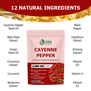 Highly Effective Premium Natural Cayenne Pepper Extract Soft Capsules for Adults Antioxidant Support Digestive Health Softgels - Product Image 2