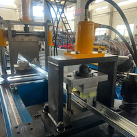 Machine de profilage de rouleaux de cloisons sèches en plâtre avec servomoteur, pour la découpe et le poinçonnage, réglage automatique de la largeur, pour montants et rails CU