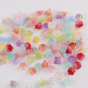 Color Gradient Flower Glass Beads For Jewelry Making DIY Accessories 34119 - Product Image 5