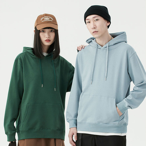 Hoodie 300g 100% katun terry harga pabrik sweatshirt hoodie cetak logo sesuai pesanan pabrikan hoodie Pria Wanita uniseks - Product Image 3