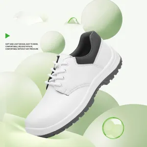 JIANKUN Chaussures de sécurité industrielle pour hommes bottes en cuir anneaux d'orteil en acier inoxydable Anti-Impact Caractéristique de sécurité de protection