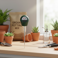 Humidimètre portable pour sols avec construction en métal et ABS pour usage en jardin et en ferme