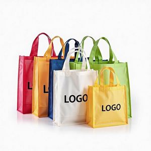 Sacs de courses réutilisables en tissu non tissé avec logo personnalisé, sacs cadeaux colorés, sacs fourre-tout non tissés pour promotions - Product Image 1