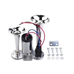 Kit de klaxon d'air universel 12V 24V 600dB à double tonalité, <span class=keywords><strong>trompette</strong></span> super puissante avec compresseur pour moto, voiture, bateau, <span class=keywords><strong>camion</strong></span> - Product Image 1