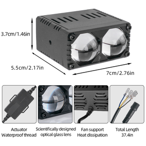 Luces SENLO para Auto y <span class=keywords><strong>Moto</strong></span>, Foco de Doble Lente, Luces Auxiliares Delanteras para Parrilla, Luces Antiniebla, Aptas para Todoterreno, Camionetas y SUV - Product Image 3