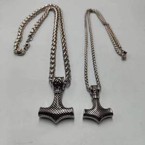 316L <span class=keywords><strong>Thor</strong></span> martillo collar Mjolnir vikingo amuleto martillo grande colgante joyería nórdica con cadena de acero inoxidable - Product Image 5