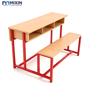 Nuevo Diseño de Muebles Escolares de Madera, Banco de Tres Plazas para Aula Moderna - Product Image 3