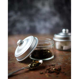 Daniele F. Set of Two Eco-Friendly 400ml <b>Glass</b> and Aluminum Storage <b>Jars</b> for Kitchen Accessory Organization Use in Restaurants - Product Image 6