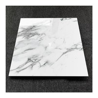 Échantillon gratuit de carrelage en porcelaine poli brillant 60x60, aspect marbre blanc Carrara, carreaux espagnols, carrelage de sol